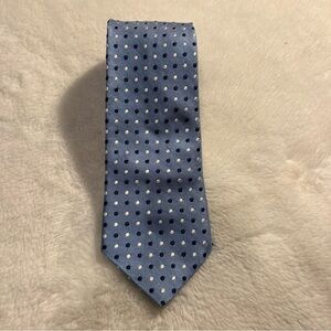 Vintage Tommy Hilfiger Neck Tie Blue Red Geometric 100% Silk Made in‎ USA